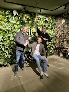 André, Patrick und ich im Arsién Restaurant in Lübeck