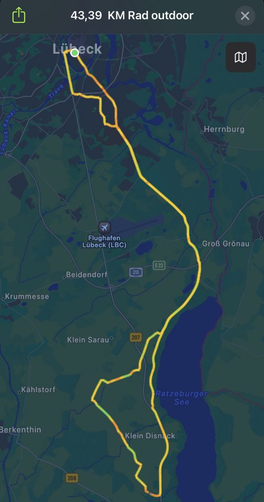 Radtour Lübeck Einhaus zum Café Enehus