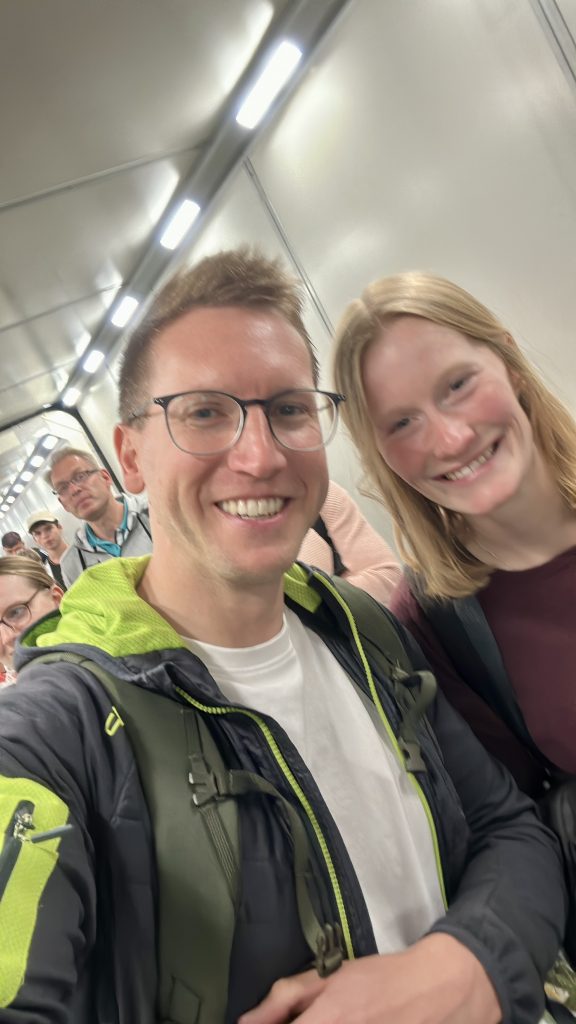Alina und ich - Das letzte Foto in Hamburg vor dem Abflug